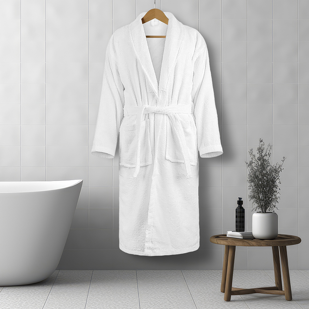 White robe and flowers creating a calming mood
